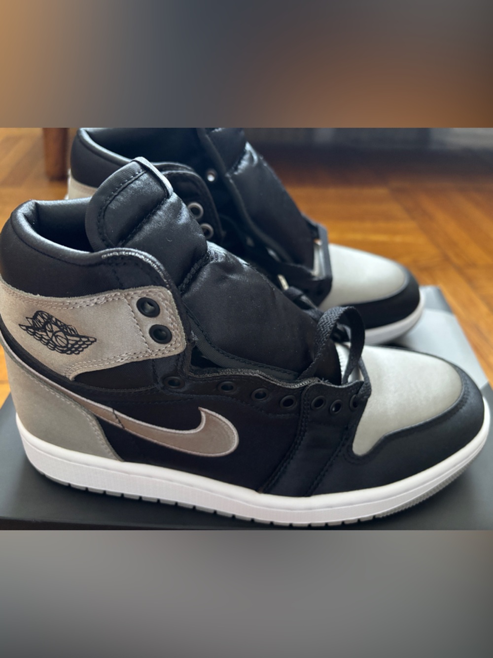 NIKE Air Jordan 1 Retro High OG S black grey white Women’s 8 new with box